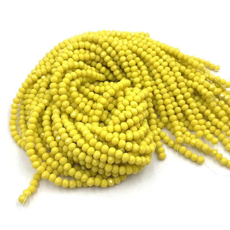 Crystal Beads for Jewelry Making - Rondelle Faceted Glass Spacer Beads