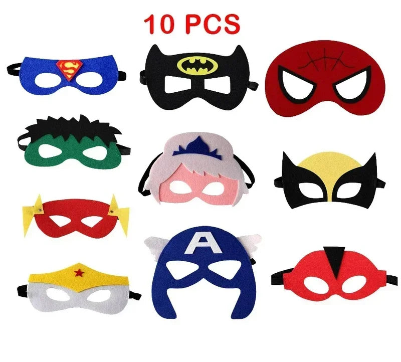 Kids Superhero Masks Costume Party Pack 32 Pieces for Halloween Christmas Birthday