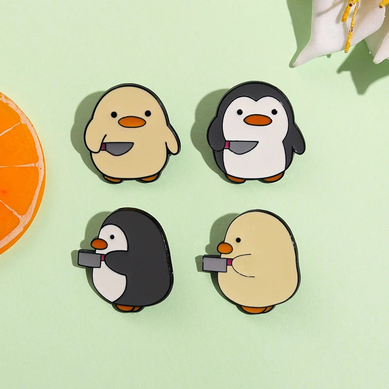 Cute Penguin Enamel Pin Badge Animal Brooch Jewelry for Women Gift Wholesale