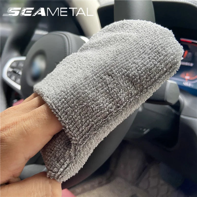 Microfiber Car Wax Applicator Mitts 5-Piece Set for Polishing & Cleaning