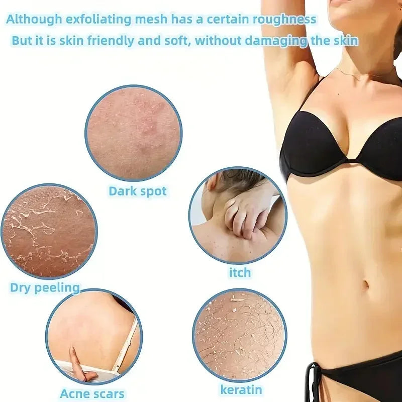 Double-Sided African Exfoliating Loofah Sponge for Body and Back Cleaning