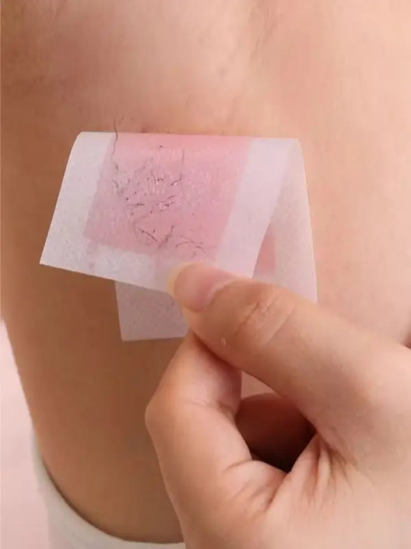 Rose Scent Hair Removal Wax Strips Kit - Facial & Body Depilatory, 20 Sheets