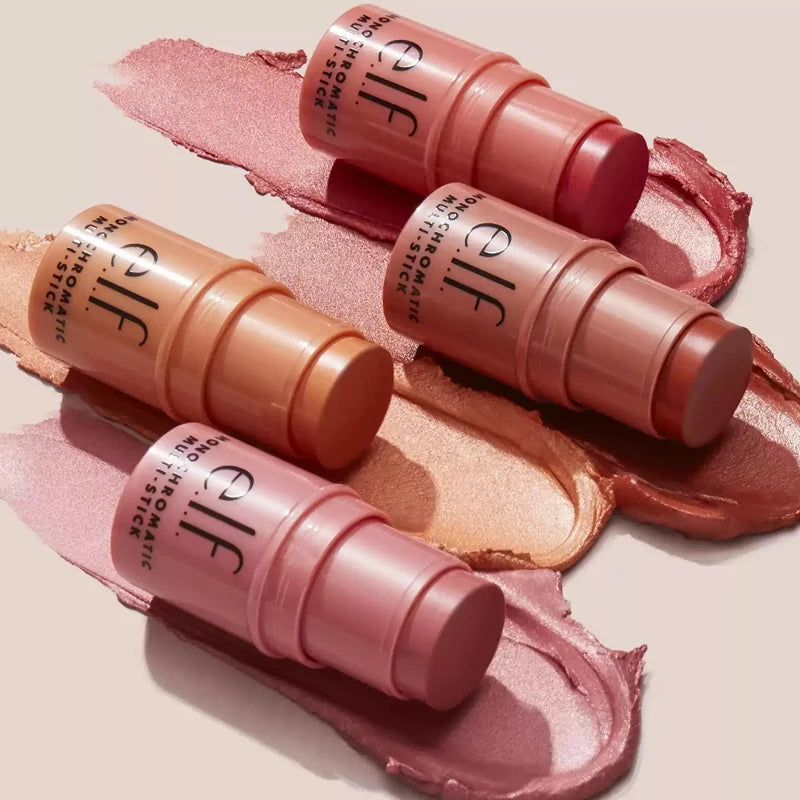 Multi-Use Makeup Stick with Blush, Eyeshadow, Lip Balm & Foundation - Assorted Colors