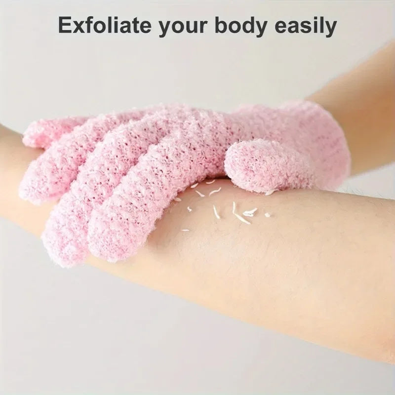 Exfoliating Bath Gloves Shower Scrubber for Daily Body Massage
