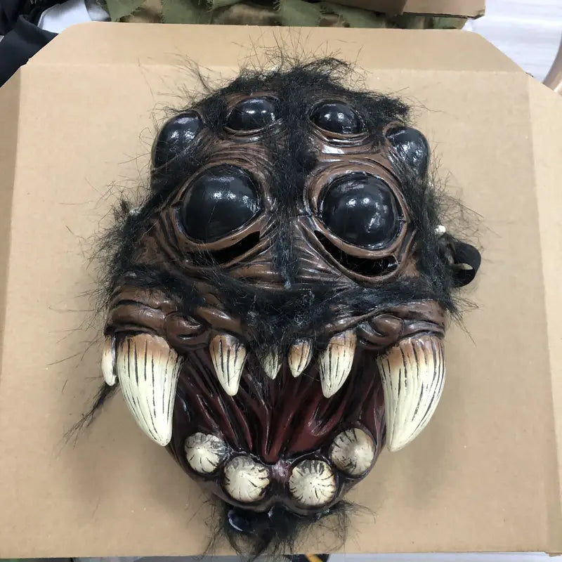 Creepy Spider Mask Latex Horror Costume Prop for Halloween Party
