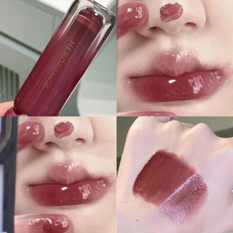 Moisturizing Lip Gloss with Mirror Water Finish - Clear Tint, 6 Colors Available