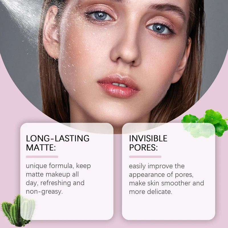 Matte Finish Waterproof Setting Spray for Long Lasting Oil Control & Pore Tightening 60ml