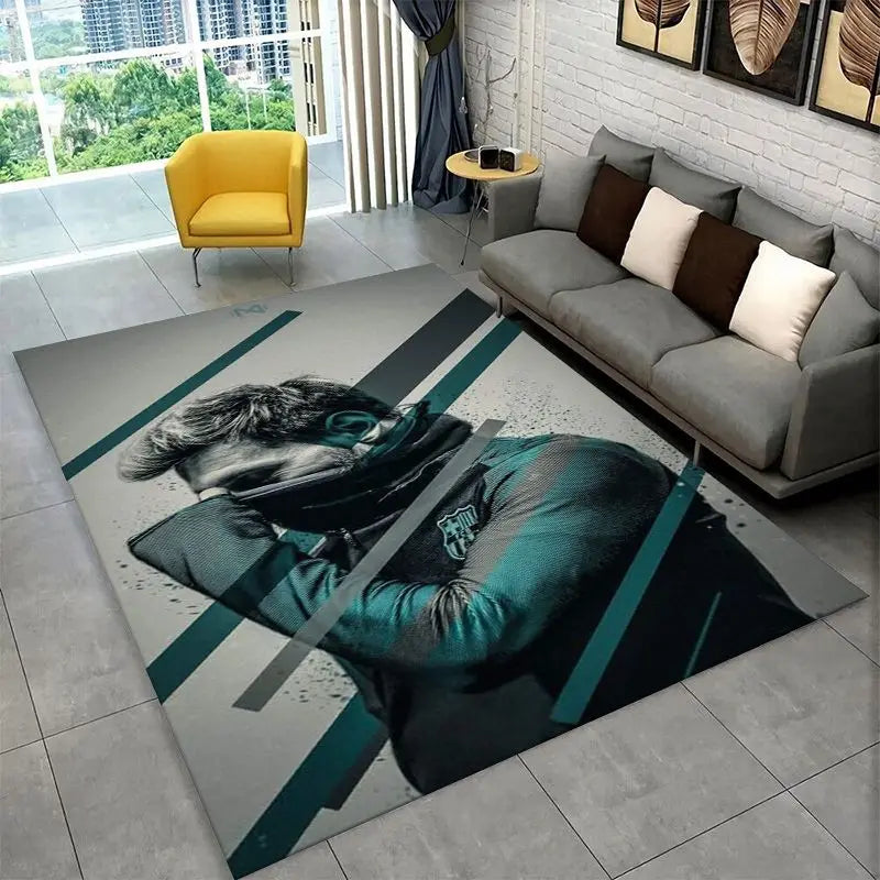Non-Slip Area Rug for Living Room and Bedroom - Soft Carpet Floor Mat