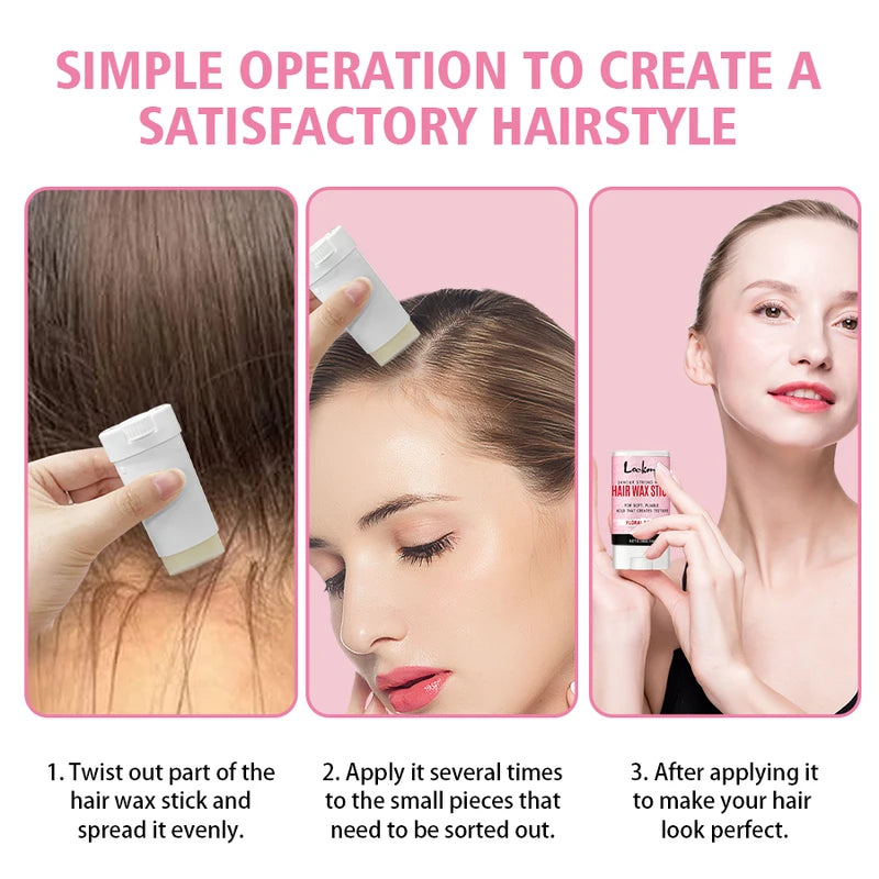 Floral Scent Hair Wax Stick with Shine & Strong Hold - Smoothing Pomade for Frizz & Flyaways