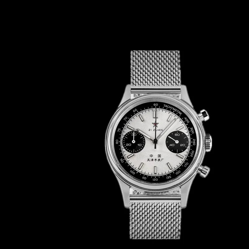42mm Aviation Chronograph Quartz Military Watch for Men Waterproof Canvas