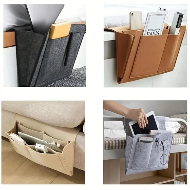 Hanging Bedside Storage Bag for Mobile Phones, Remote Controls & Household Items