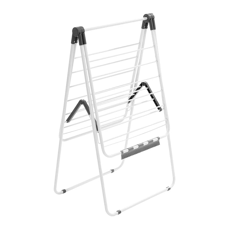 Foldable Clothes Drying Rack with Sock Clips, Adjustable Height Indoor Outdoor Laundry Dryer
