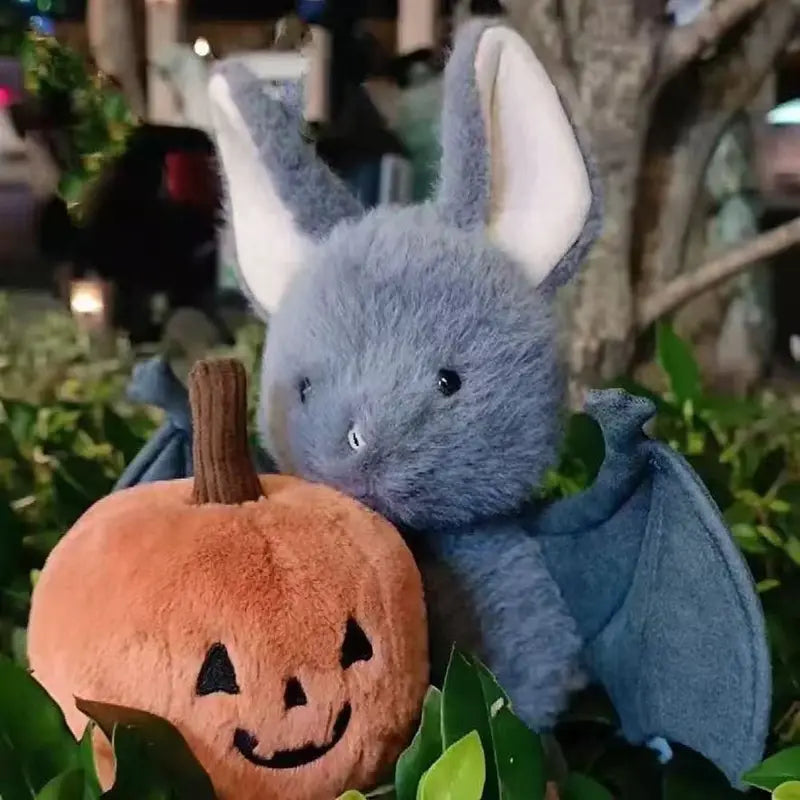 Cartoon Bat Plush Toy - 22cm Soft Stuffed Animal for Car Decor Halloween Gifts