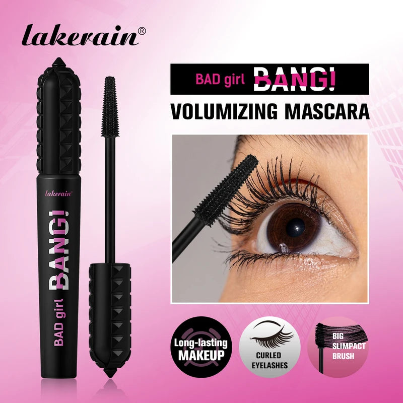Long-Lasting Waterproof Volumizing Mascara with 36-Hour Curl & Thickening Brush