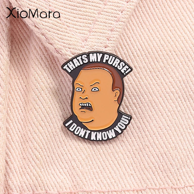 That's My Purse Enamel Pin Funny Boy Cartoon Brooch Lapel Backpack Badge Gift