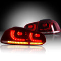 Golf MK6 Hatchback LED Tail Lights with Sequential Turn Signal Set of 2