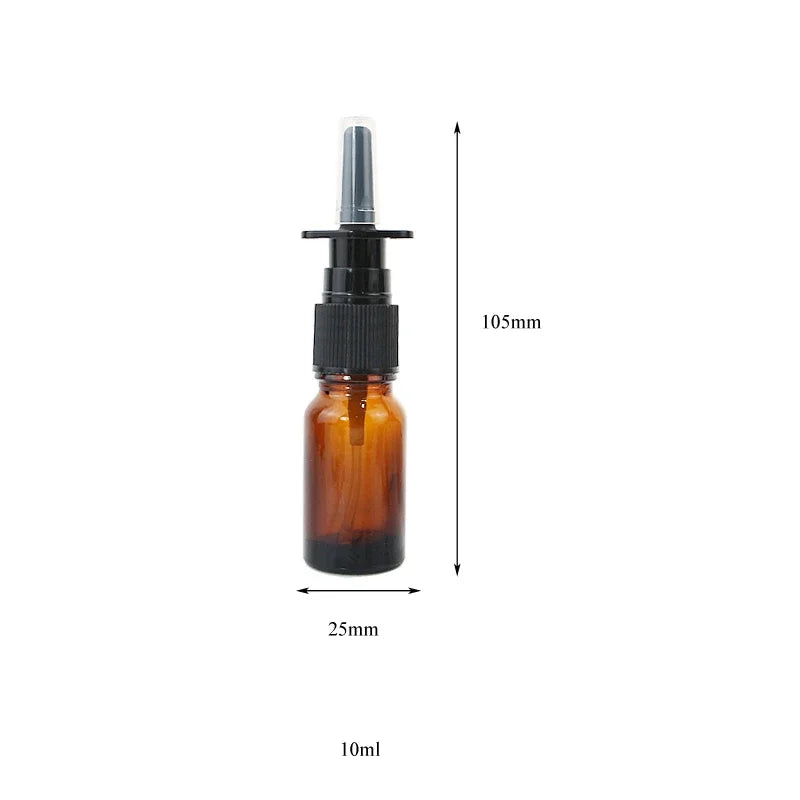 Refillable Glass Spray Bottles with Fine Mist Sprayer - Portable Nasal & Travel Use