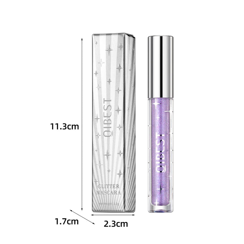 Long Lasting 3D Volume Glitter Mascara with Curling & Shimmer Effect - Multiple Colors