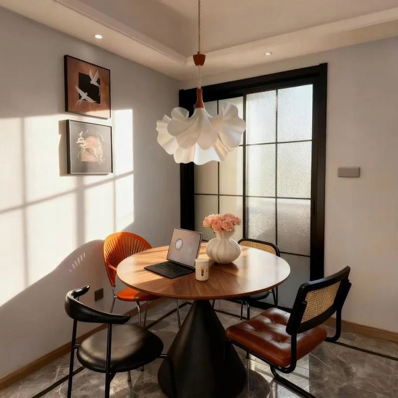 Acrylic Petal Pendant Light Retro Japanese Style Romantic Living Room Fixture