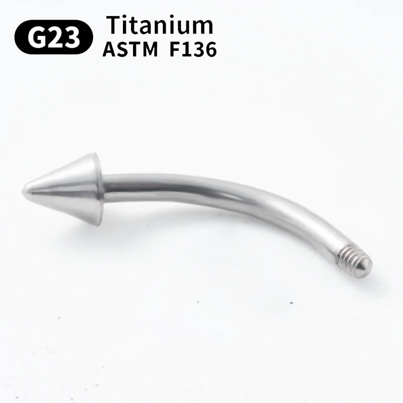 10PCS Titanium Labret Lip and Eyebrow Piercing Studs Body Jewelry