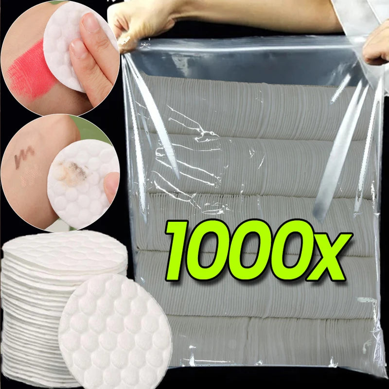 Round Makeup Remover Cotton Pads - 100 Pieces