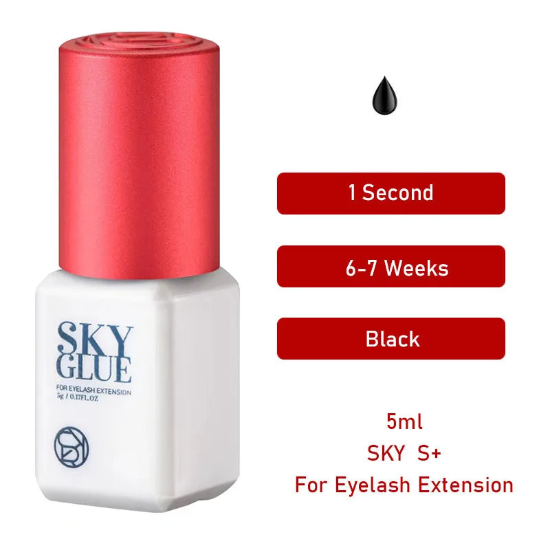 Korean False Eyelash Extension Glue 3 Bottles 5ml Black Adhesive for Eyelash Extensions