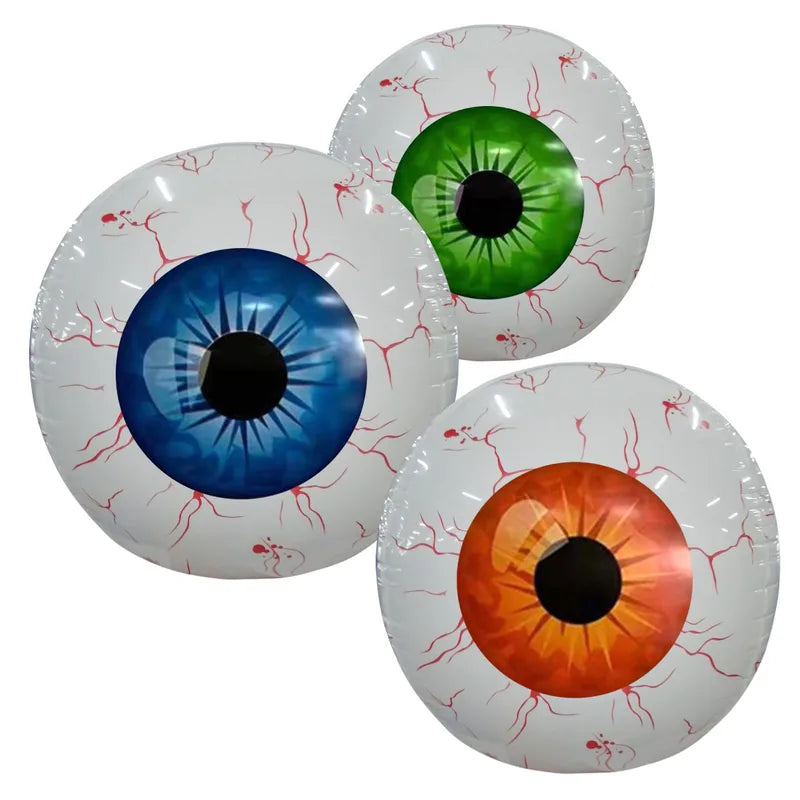 Halloween Inflatable Bloodshot Eyeballs Decor Indoor Outdoor Garden - 55cm