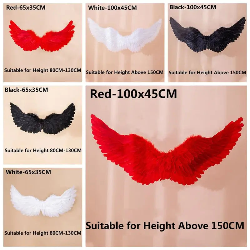Angel Feather Wings Holiday Party Decorations for Costume & Scene Setting