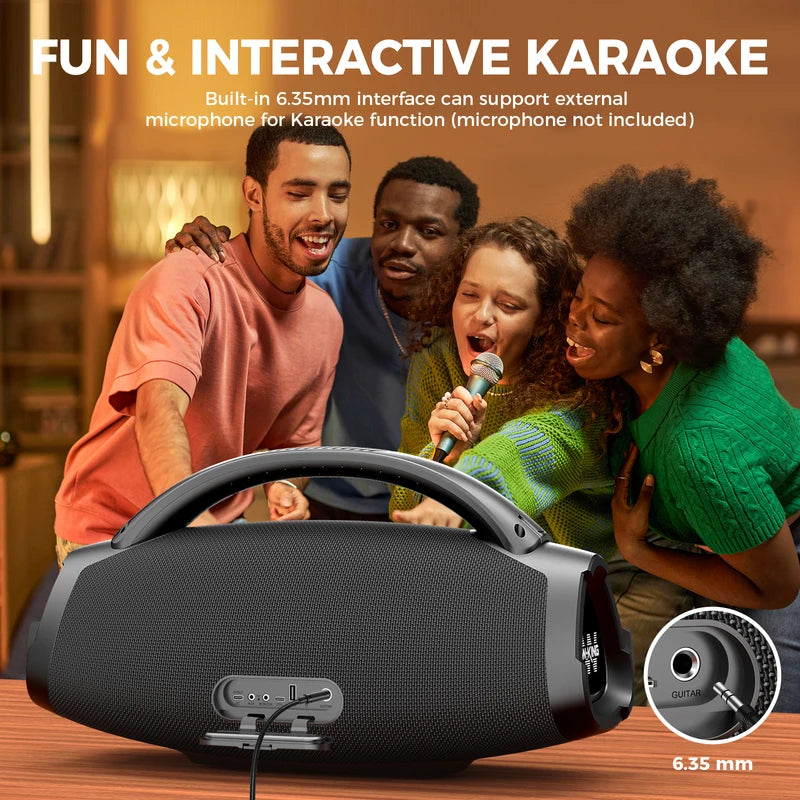 Portable Bluetooth Speaker 200W RMS Waterproof Outdoor Party Boombox