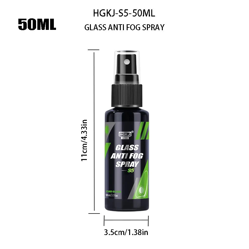 Car Anti-Fog Spray Liquid for Windshield & Glass - Rainproof Water Repellent