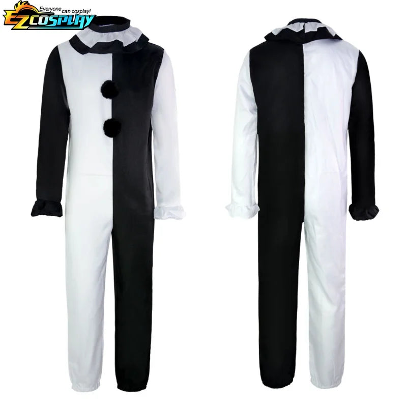 Art The Clown Cosplay Costume Jumpsuit Mask for Halloween & Movie Fans