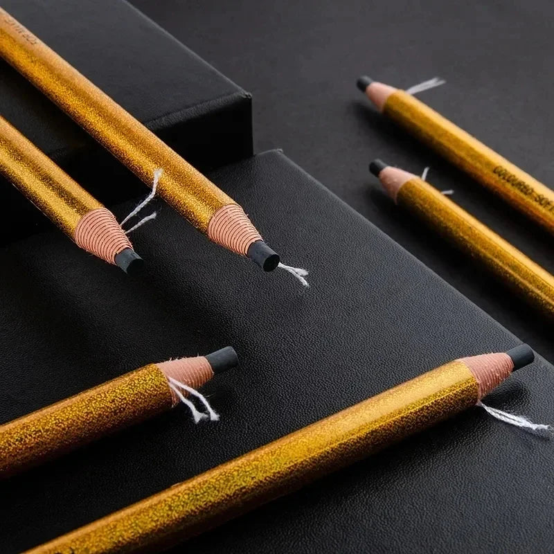 12pcs Waterproof Eyebrow Pencil Set - Natural Microblading & Semi-Permanent Tattoo Makeup Tools