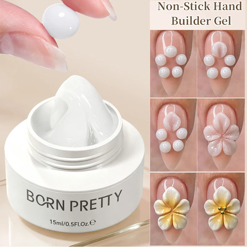 15ml Sculpting Gel for Nail Art - Non-Stick Hand Builder Gel for DIY Carving & Design