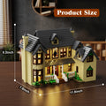 Halloween Haunted House Building Block Set - Scary Movie Model with LED Light, 1275 Pieces, Gift for Film Fans