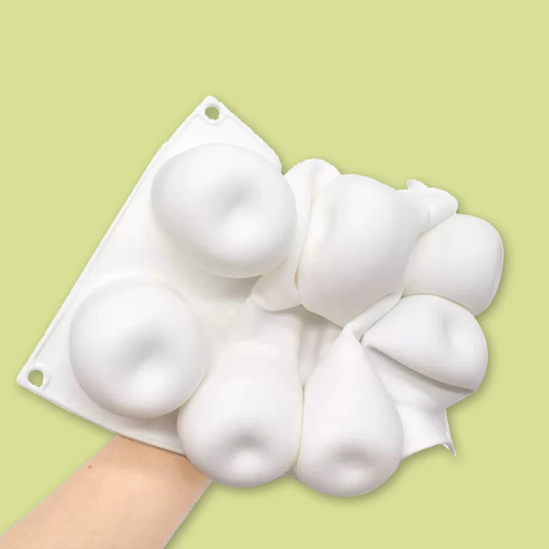 Silicone Apple Mold for Baking and Crafting - 3D Fruit Shape Chocolate Candy Soap Candle Mould