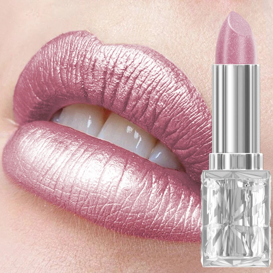 Colorful Glitter Metallic Velvet Lipstick Waterproof Long Lasting Lip Tint