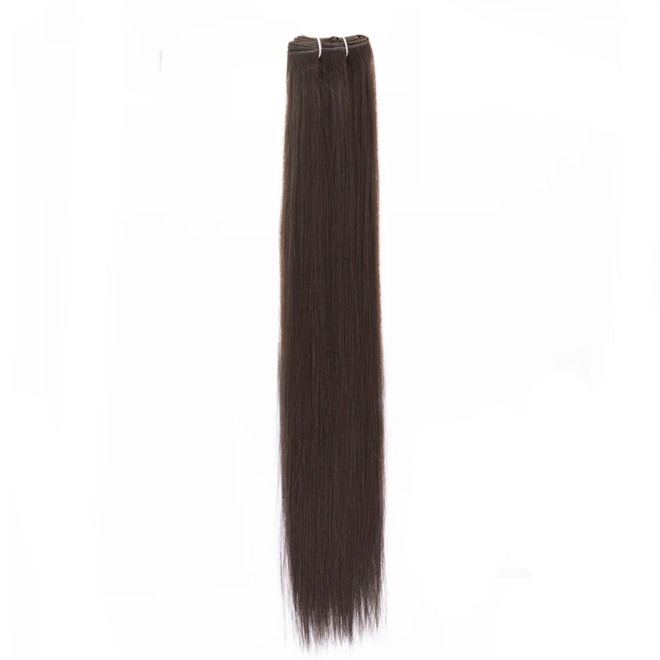 Synthetic Hair Extensions Blonde Straight Bundles Heat Resistant 12-38 Inch