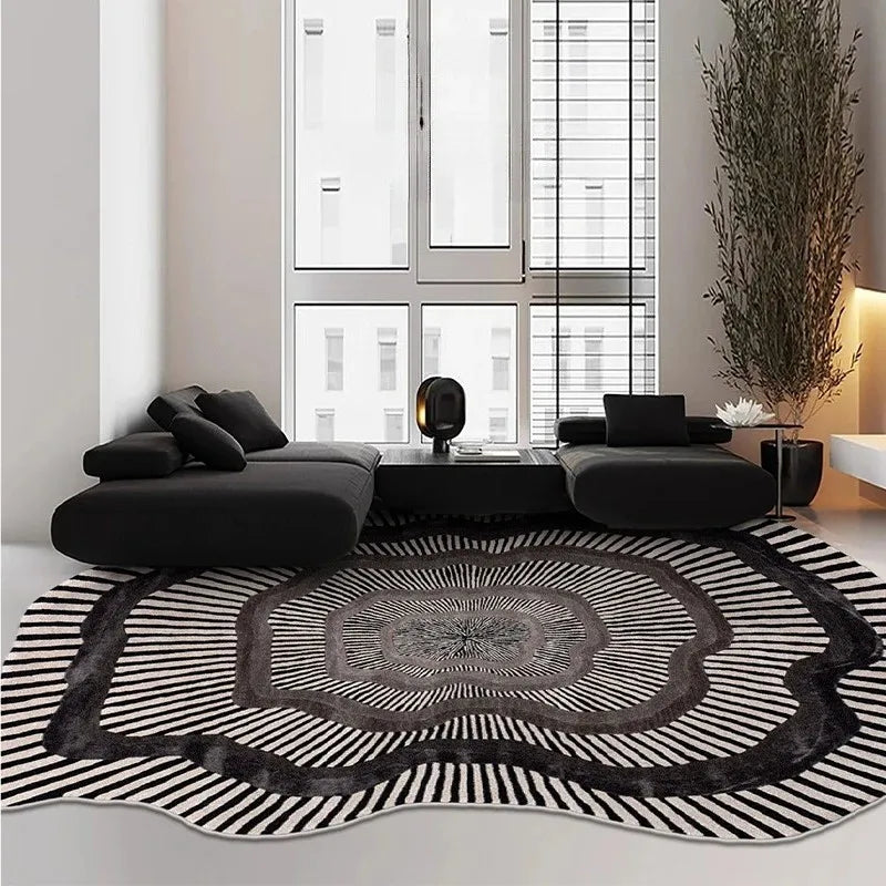 Non-Slip Plush Area Rug for Living Room & Bedroom - Washable & Soft Thick Carpet