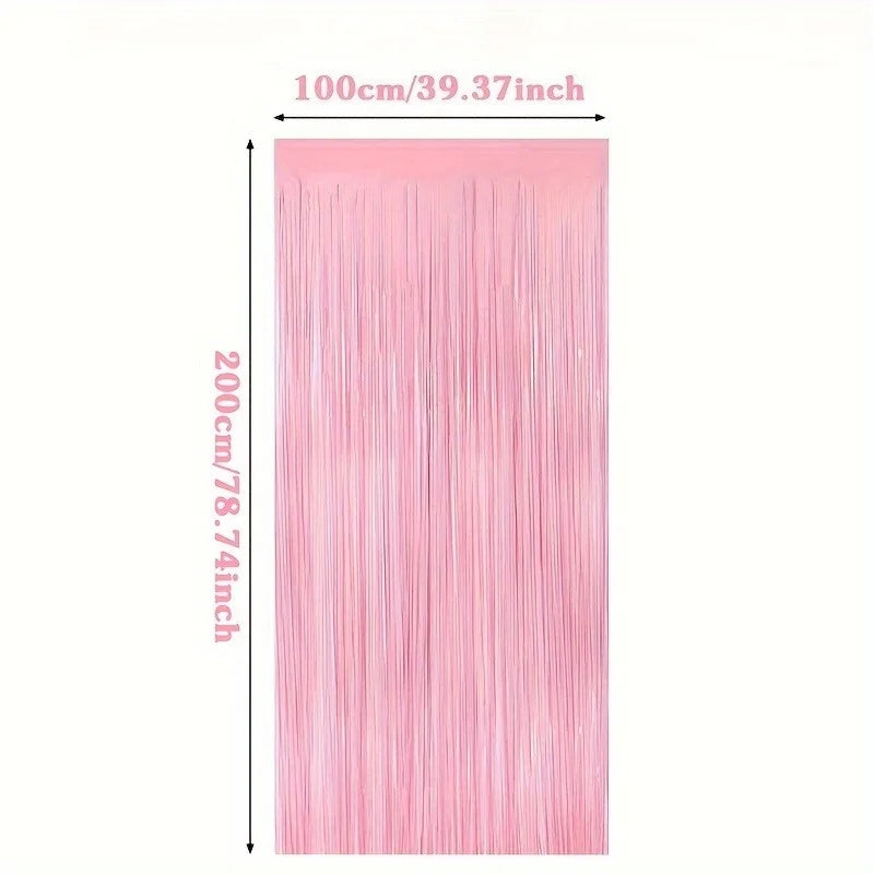 Foil Fringe Curtain for Photo Booth Backdrop Wedding Birthday Party Decorations