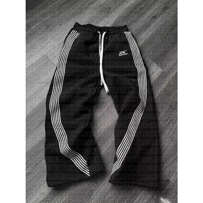 Loose Straight Leg Pants for Men Women Summer Streetwear Jogging Casual Trousers