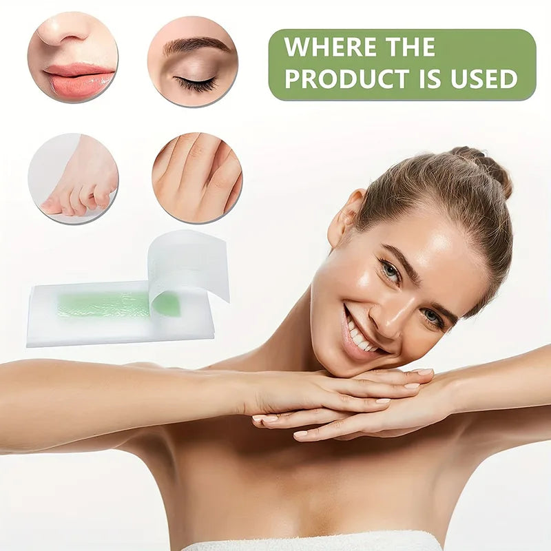 Viilife Facial Wax Strips Kit - Painless Hair Removal for All Skin Types