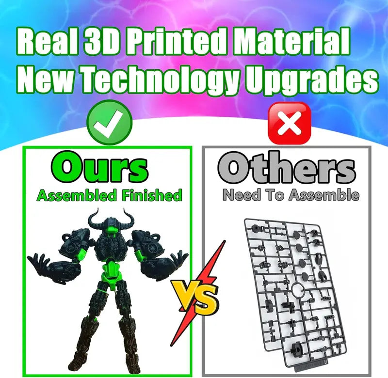 Multi-Jointed Action Figure Robot with Customizable Colors and Accessories
