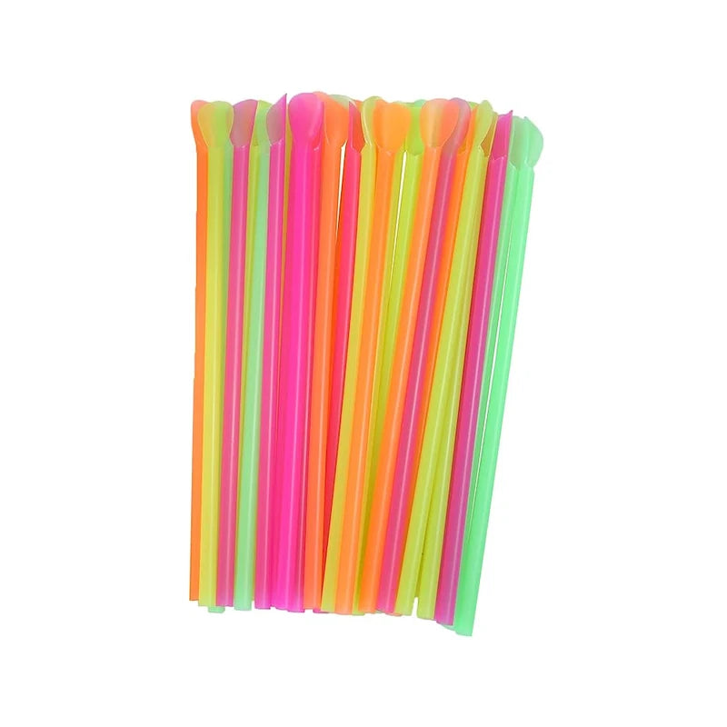 Spoon Straws for Drinks, Milkshakes & Smoothies, Bulk Pack of 50-2000 pcs