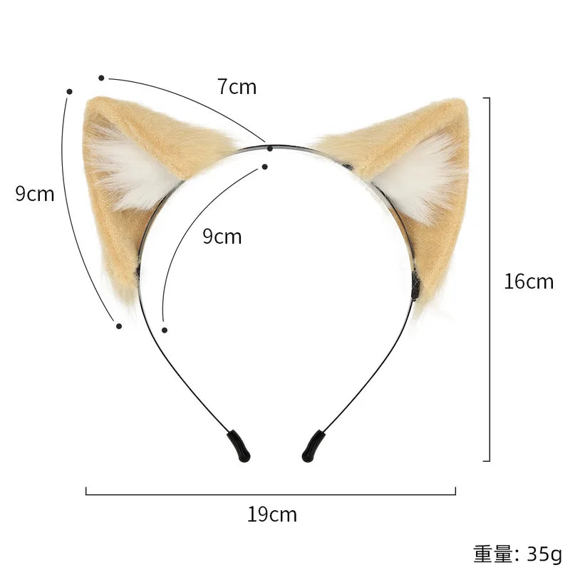 Anime Cat Ear Headband Hair Accessory for Cosplay and Halloween Women Girls