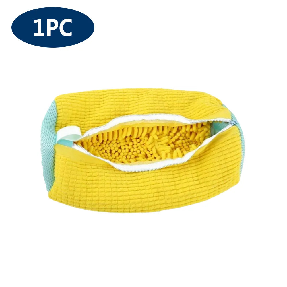 Laundry Shoe Washing Bag Padded Organizer - Reusable Fluffy Fiber Protectors