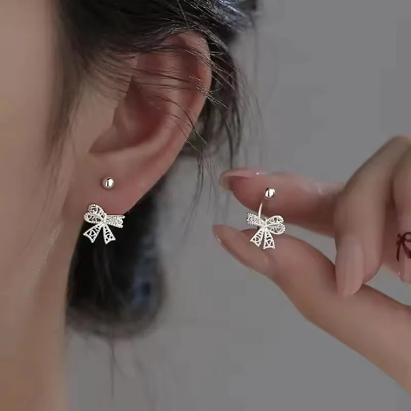 Sterling Silver Geometric Stud Earrings for Women - Versatile Jewelry Gift
