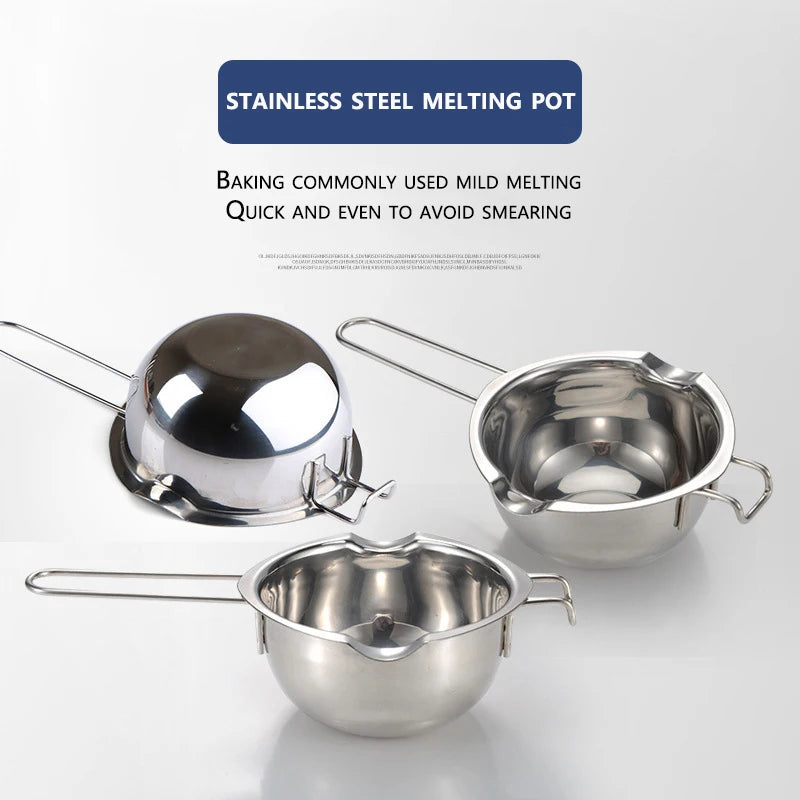 Stainless Steel Candle & Soap Melting Pot with Long Handle - Handmade Craft Supplies