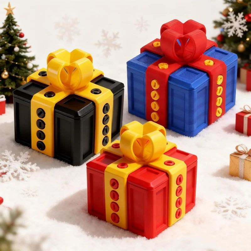 3D Printed Screw Lock Puzzle Gift Box - Surprise Money & Small Gift Box