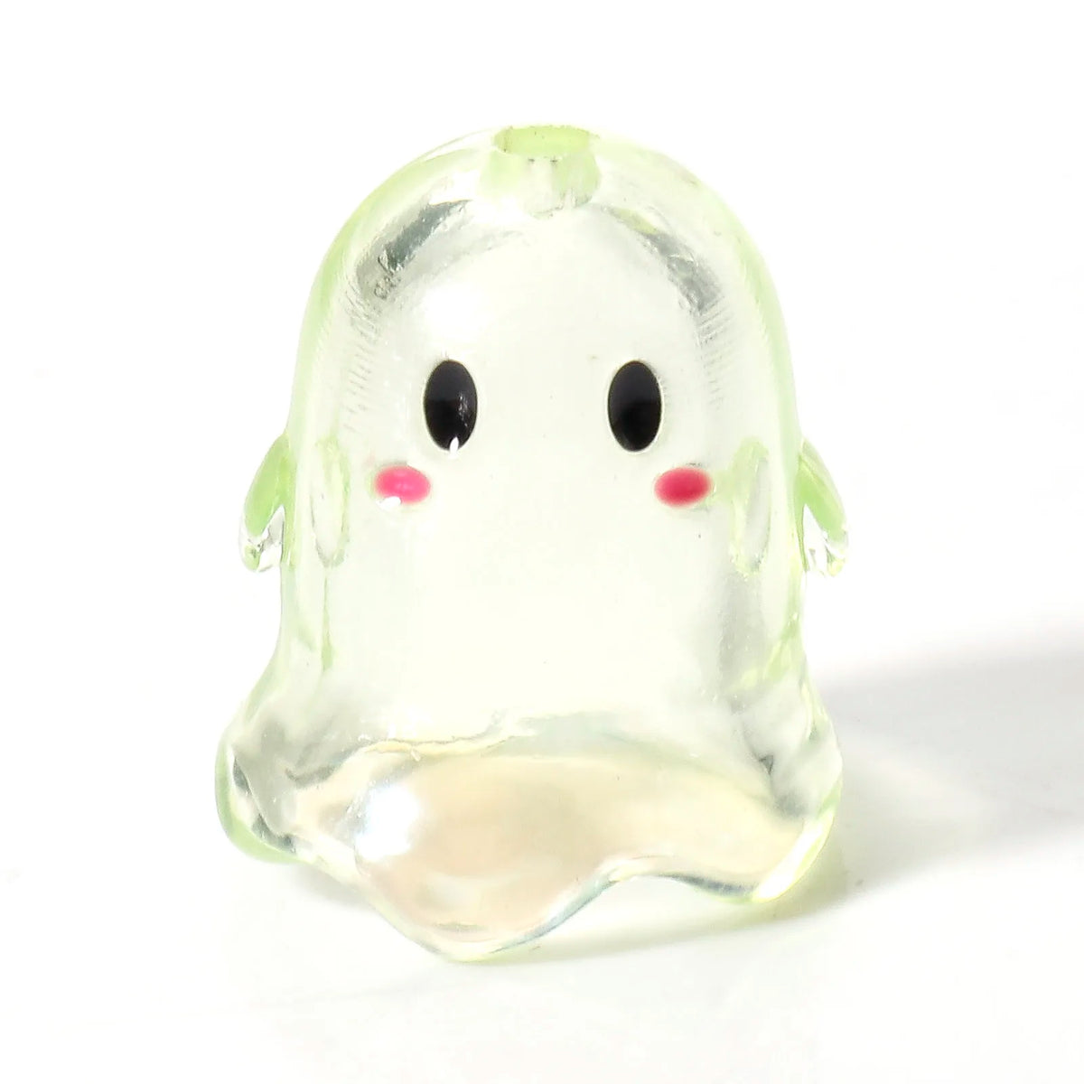 Acrylic Halloween Ghost Beads 5-Pack for DIY Jewelry Making Multicolor 17mm x 15mm