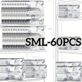 Reusable Aluminum Foil Food Storage Bags - Sealed Freezer Organizer Packs